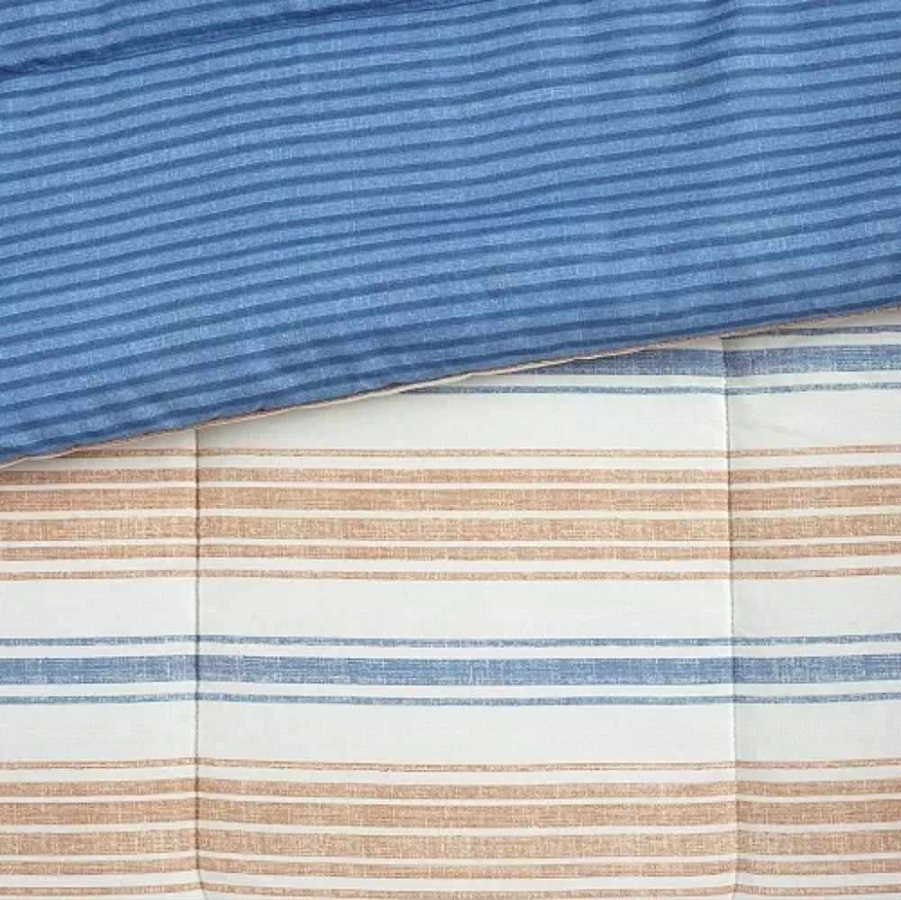 Macy's Twin XL 2 Pc Stripe Comforter Set NWT